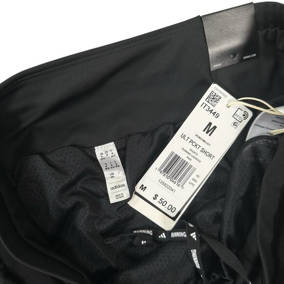 Adidas Women's Ultimate Heat.Dry Black Shorts Size M - Picture 6 of 6